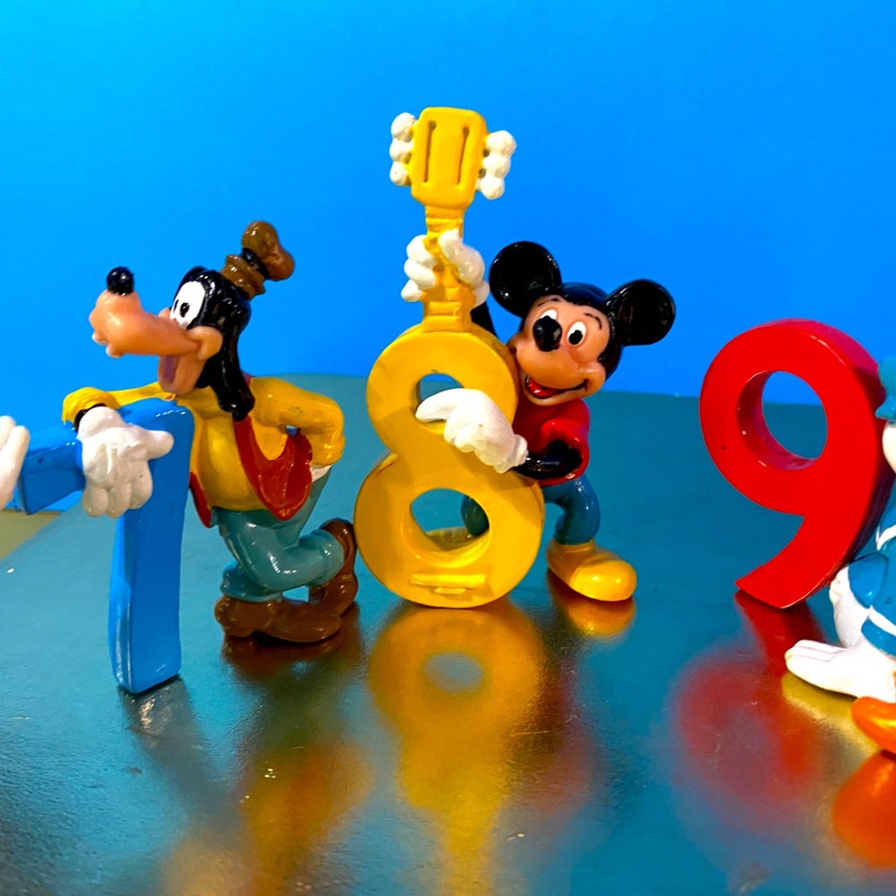 WALT DISNEY VTG 80’s MICKEY PLUTO GOOFY DONALD DUCK w/NUMBERS APPLAUSE PVC TOYS - Picture 6 of 13
